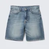 Galaxy Mid Rise Loose Denim Shorts – Blue Horses – Mittelblau Galaxy Mid Rise Loose Denim Shorts – Blue Horses – Mittelblau