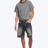 Galaxy Mid Rise Loose Denim Shorts – Laser Blue – Mittelblau Galaxy Mid Rise Loose Denim Shorts – Laser Blue – Mittelblau