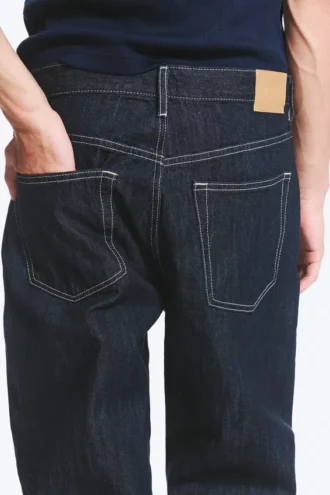 Galaxy Mid Rise Loose Straight Jeans – Blue Rinse – Dunkelblau