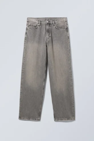 Galaxy Mid Rise Loose Straight Jeans – Clay Grey – Grau Galaxy Mid Rise Loose Straight Jeans – Clay Grey – Grau