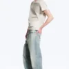 Galaxy Mid Rise Loose Straight Jeans – Port Blue – Hellblau Galaxy Mid Rise Loose Straight Jeans – Port Blue – Hellblau