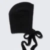 Gebundene Strickmütze – Schwarz Gebundene Strickmütze – Schwarz
