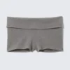 Gefaltete Hotpants aus geripptem Baumwollstoff – Grau Gefaltete Hotpants aus geripptem Baumwollstoff – Grau