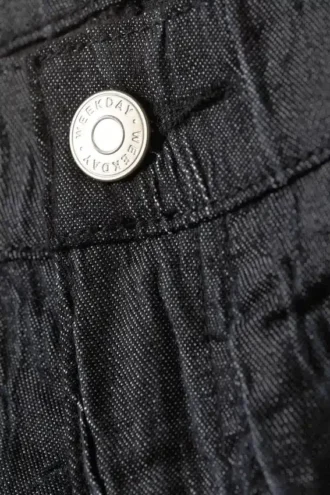 Gekräuselte Cocoon-Hose mit niedriger Leibhöhe – Dunkelblau