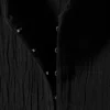 Gekräuseltes Minikleid mit langen Ärmeln – Schwarz Gekräuseltes Minikleid mit langen Ärmeln – Schwarz