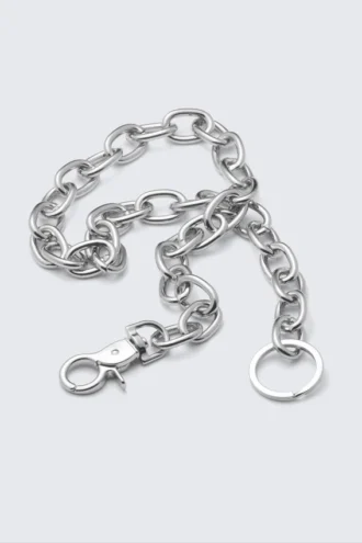Geldbörsenkette aus Metallgliedern – Silber