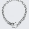 Geldbörsenkette aus Metallgliedern – Silber Geldbörsenkette aus Metallgliedern – Silber