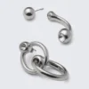 Gemischte Pierce-Creolen – Silber Gemischte Pierce-Creolen – Silber