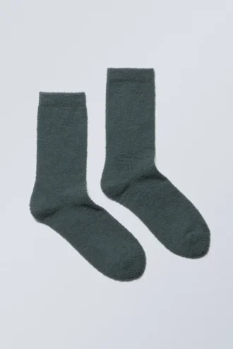 Gemütliche Socken – Dunkel-Türkis