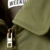 Gepolsterte Bomberjacke aus Twill – Staubiges Olivgrün