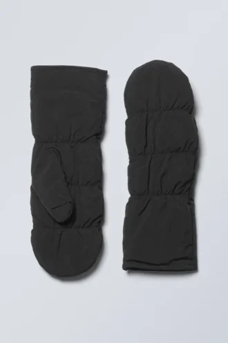 Gepolsterte Fäustlinge – Schwarz