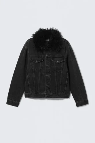 Gepolsterte Jeansjacke – Risso Black – Schwarz