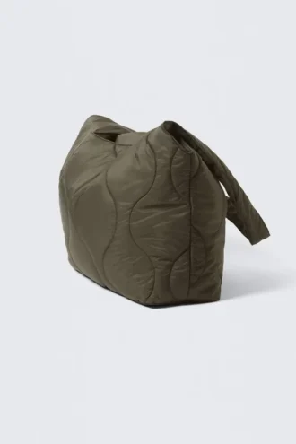 Gepolsterte Nylon-Tragetasche – Dunkelkhaki