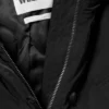 Gepolsterter Bomber-Parka mit Kunstfellbesatz – Schwarz Gepolsterter Bomber-Parka mit Kunstfellbesatz – Schwarz