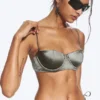 Gepolstertes Bikini-Oberteil mit Bügeln – Dusty Grey Gepolstertes Bikini-Oberteil mit Bügeln – Dusty Grey