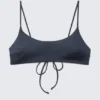 Gepolstertes Bikini-Oberteil mit Bindeband – Dunkelblau Gepolstertes Bikini-Oberteil mit Bindeband – Dunkelblau