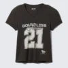 Gepolstertes Kurzarm-Top mit Print – Schwarz Gepolstertes Kurzarm-Top mit Print – Schwarz