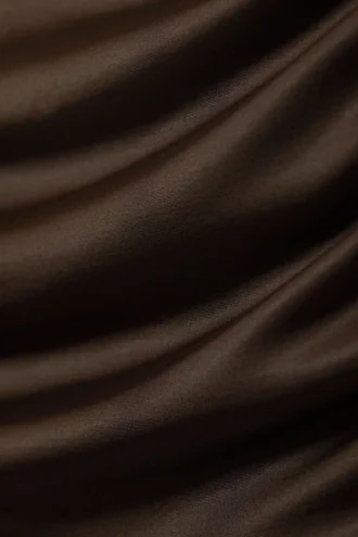 Geraffte Capri-Leggings mit niedriger Leibhöhe – Dunkelbraun
