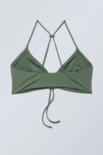 Gerafftes Bikini-Oberteil – Salbeigrün Gerafftes Bikini-Oberteil – Salbeigrün