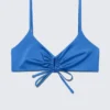 Gerafftes Dreieck-Bikini-Oberteil – Hellblau Gerafftes Dreieck-Bikini-Oberteil – Hellblau