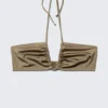 Gerafftes Neckholder-Bandeau-Bikini-Oberteil – Dusty Mole Gerafftes Neckholder-Bandeau-Bikini-Oberteil – Dusty Mole