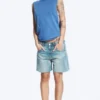 Gerafftes Tanktop – Blau Gerafftes Tanktop – Blau