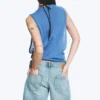 Gerafftes Tanktop – Blau Gerafftes Tanktop – Blau