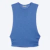 Gerafftes Tanktop – Blau Gerafftes Tanktop – Blau