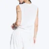 Gerafftes Tanktop – Weiß Gerafftes Tanktop – Weiß
