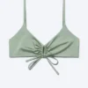 Gerafftes Triangel-Bikini-Oberteil – Grün Gerafftes Triangel-Bikini-Oberteil – Grün