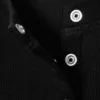 Gerippte Langarm-Strickjacke – Schwarz Gerippte Langarm-Strickjacke – Schwarz