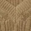 Gerippte Strickweste mit V-Ausschnitt – Beige Gerippte Strickweste mit V-Ausschnitt – Beige