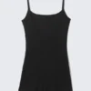 Gerippter, figurbetonter Jumpsuit – Schwarz Gerippter, figurbetonter Jumpsuit – Schwarz