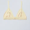 Geripptes Bikini-Oberteil mit V-Ausschnitt – Hellgelb Geripptes Bikini-Oberteil mit V-Ausschnitt – Hellgelb