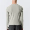 Geripptes Langarmshirt – Grau Geripptes Langarmshirt – Grau