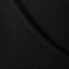 Geripptes Mini-Henley-Top – Schwarz
