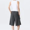 Geripptes Tanktop mit V-Ausschnitt – Weiß Geripptes Tanktop mit V-Ausschnitt – Weiß