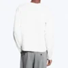 Geschrumpftes Langarm-Baumwoll-T-Shirt – Weiß Geschrumpftes Langarm-Baumwoll-T-Shirt – Weiß