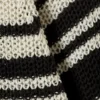 Gestreifter Strickpullover mit Raglanärmeln – Gestreift Beige Gestreifter Strickpullover mit Raglanärmeln – Gestreift Beige