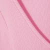 Gestreiftes Mini-Henley-Top – Rosa