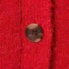 Gestreite Strickjacke mit V-Ausschnitt – leuchtend rot