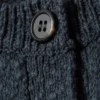 Gestrickte Weste mit Einreiher-Schluss – Dunkelblau