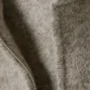Gestrickter Kapuzenpullover aus Wollmischung mit Reißverschluss – Dark Mole Melange Gestrickter Kapuzenpullover aus Wollmischung mit Reißverschluss – Dark Mole Melange