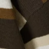Gestrickter Oversize-Pullover aus Baumwolle – gestreift, braun Gestrickter Oversize-Pullover aus Baumwolle – gestreift, braun