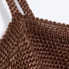 Gestricktes Camisole-Top mit quadratischem Ausschnitt – Braun Gestricktes Camisole-Top mit quadratischem Ausschnitt – Braun