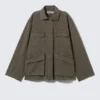 Gewaschene Ripstop-Jacke in lockerer Passform – Dark Mole Gewaschene Ripstop-Jacke in lockerer Passform – Dark Mole