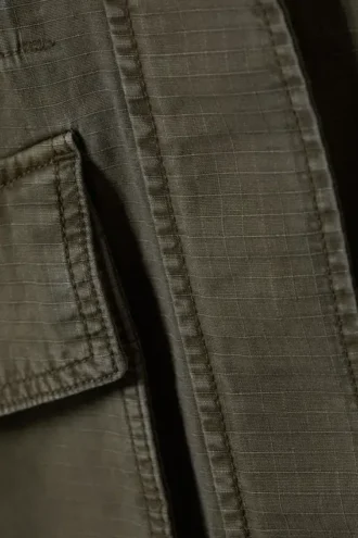 Gewaschene Ripstop-Jacke in lockerer Passform – Dark Mole