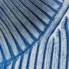 Gewaschene Strickjacke mit Stehkragen und Reißverschluss – gewaschenes Blau Gewaschene Strickjacke mit Stehkragen und Reißverschluss – gewaschenes Blau