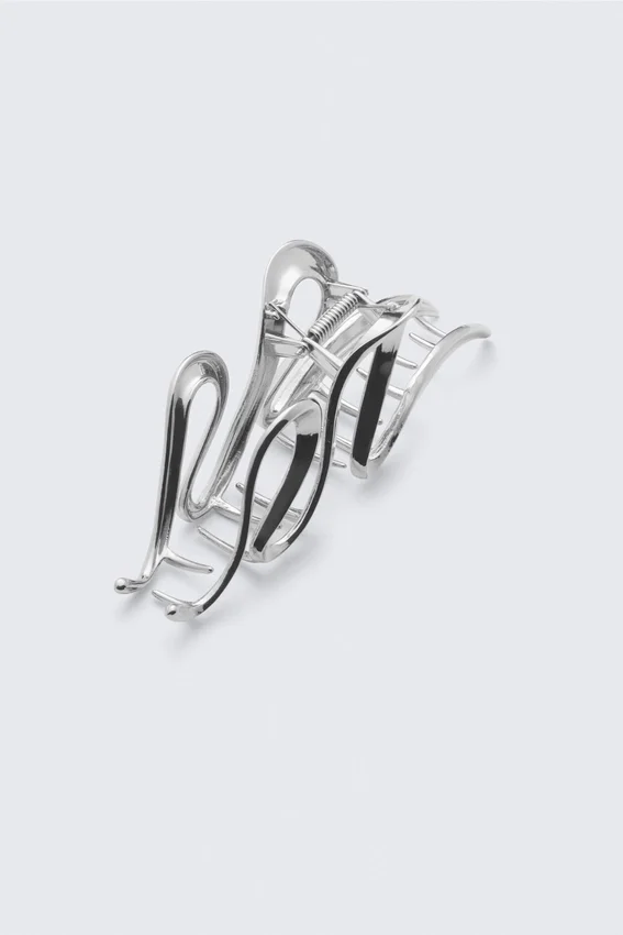 Gewellte Haarspange – Silber Gewellte Haarspange – Silber