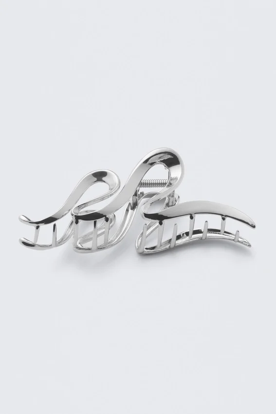 Gewellte Haarspange – Silber Gewellte Haarspange – Silber